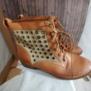 Gianni Bini perforated Lace up boots